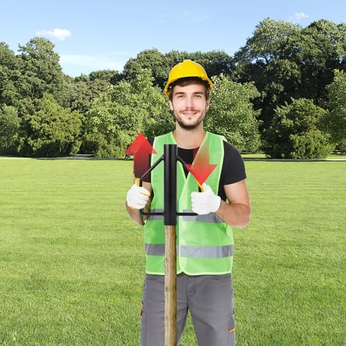 Fence Post Rammer, 12LB/5.5kg Heavy Duty Steel T Post Rammer Driver with Practical Handles, Garden Driver Thumper Knocker for U Channel, Fencing, Soil Compaction, Landscaping, Sign Pole, Wooden Post