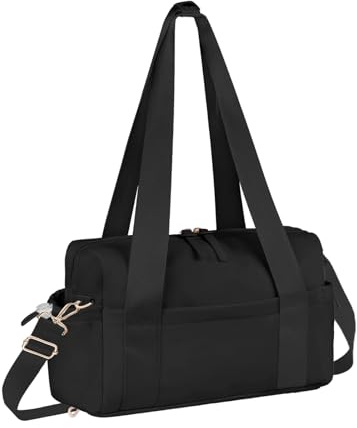 flintronic sportväska resväska dam liten, mini vattentät fitnessväska med våtfack, justerbar axelrem liten resväska dam weekender, 30 x 11,5 x 18 cm, 30 x 11,5 x 18 cm, modern
