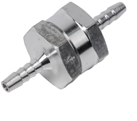 Clapet anti-retour de carburant en alliage d'aluminium, tailles 4/6/8/10/12 mm, pour carburateur et systèmes de carburant, compatible diesel/eau, plage de fonctionnement de -30 °C à 130 °C, pour
