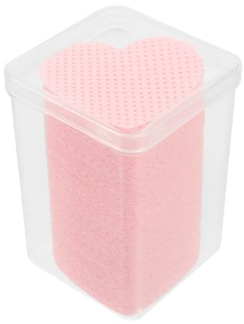 Veemoon Lingettes Démaquillantes pour Ongles en Coton 200 Feuilles de Cœur sans Peluches Capacité Élevée Dissolvant pour Vernis à Ongles Usage Routine