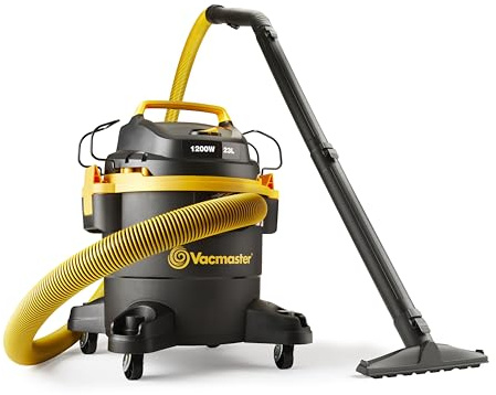 Vacmaster WD L23 Wet and Dry Vacuum Cleaner, 23L. 240V L Class Dust Extractor with 1200W Motor, HEPA 13 Filter, SecureLock Accessories. Trade Grade Cleaning. | 23L L Class dust extractor & industrial hoover for trade use. 1200W long-life motor, HEPA 13 & SecureLock accessories