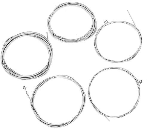 Qqmora Slitstarka Elektriska Bassträngar för 5-strängad Basgitarr Nybörjare 1 Mm 1,4 Mm 2 2,5 3 Stål Nickellegering
