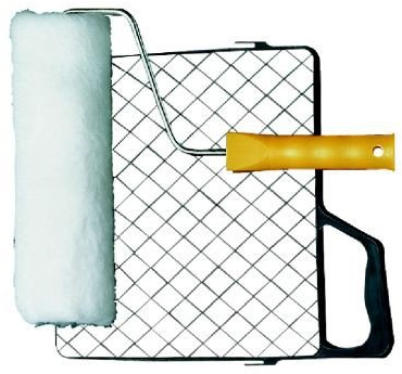 Schuller Eh'klar 20220 Set di rulli in Poliestere, 1 Rullo per Vernice e griglia di Pulizia, Nero, 25 cm