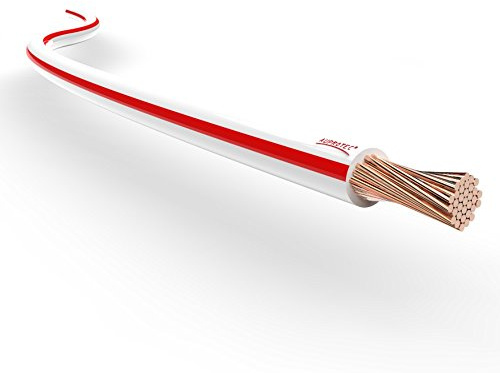 Cavo elettrico unipolare 0.75 mm² Filo elettrico per auto moto autocarro 5m o 10m selezione: (10m metri 0.75 mm² filo di rame, bianco-rosso)