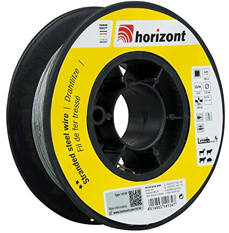 Trenzado Alambre 200 M eléctrico valla 1,5 mm 7 Strand alambre galvanizado para los cerdos ganado, ovejas, caballos, etc. muy fuerte