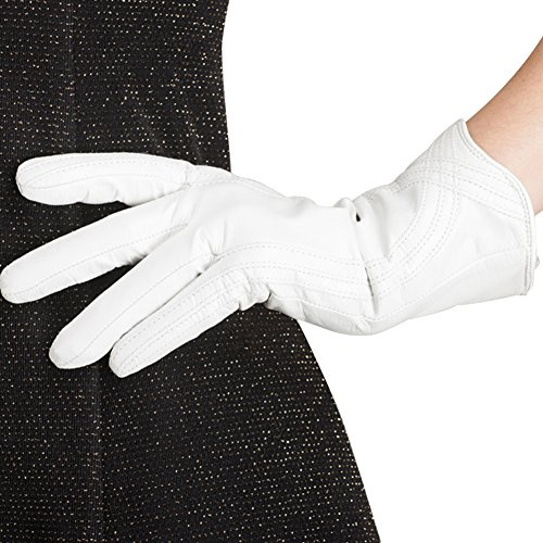 Nappaglo Damen Lederhandschuhe Winter Touchscreen Lammfell Elegant Echtleder Warm Handschuhe Outdoor