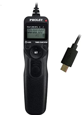 PHOLSY RR90 Timer Camera Remote Control with Intervalometer for Fujifilm GFX50S X-Pro2 X-H1 X-T2 X-T1 X-T10 X-T20 X-T100 X-E2S X-E2 X-E3 X-M1 X-A20 X-A5 X-A3 X-A2 X-A1 X-A10 X100F X100T X70 X30 XQ2