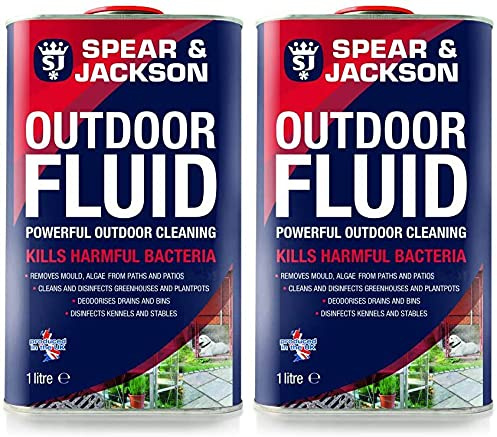 Spear & Jackson Outdoor Fluid 2 x 1L Outdoor Cleaner and Disinfectant