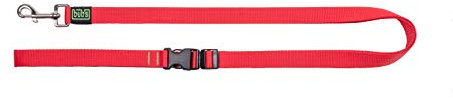 bub's handsfree hundkoppel med tre normala positioner, bälte och axelrem bredd 25 mm längd 1,15 m till 2 m (röd)