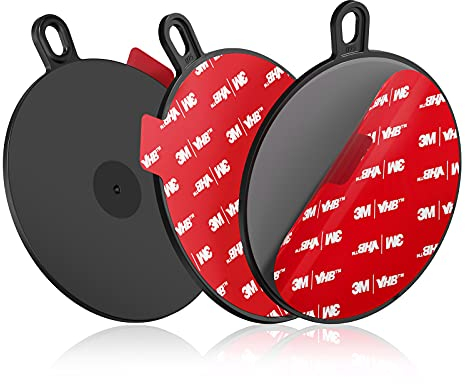 Volport 3M VHB Disco Adesivo per Cruscotto ed Parabrezza 95 mm, Base Autoadesiva Resistente alle Alte Temperature per Supporti a Ventosa, GPS, Dash Cam, Navigatori Satellitari e Telefono Auto, 3 Pezzi
