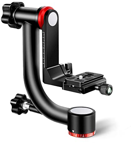 NEEWER Gimbal Tripod Head Professional High Performance Aluminium Alloy with Arca Quick Release Plate, GM101 Supports Smoother 360 Degree Panoramic Shooting for DSLR Cameras up to 13.6 kg