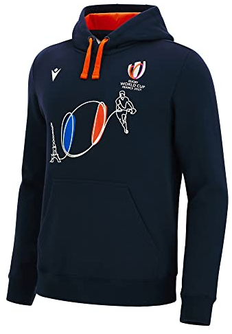 Macron Sweat a Capuche Adulte France Rugby World Cup 2023 Officiel - Bleu - L