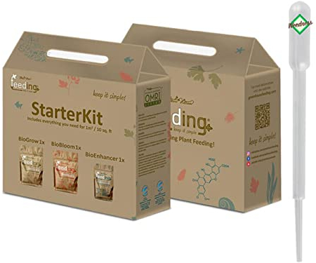Weedness Green House Feeding Starter Set Bio Kit - NPK Dünger Grow Anbau Indoor Erde Flüssigdünger Organischer Bio