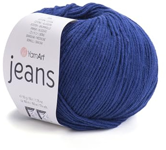YarnArt, Jeans Sport Yarn, Hilo de algodón suave 55 % algodón, 45 % acrílico, para tejer y hacer amigurumis, 1 madeja/ovillo, 50 g, 160 m, Color 54