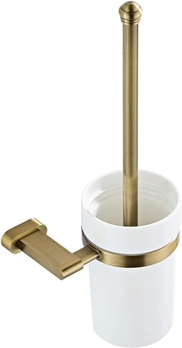 JQFDD Bronze Antique Brosse de Toilette WC Laiton Murale Brosses WC et Support Antibactérienne Balayette WC pour Salle de Bain
