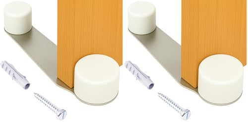 Brinox B78270B - Tope retenedor giratorio, 3,2 x 10,2 x 2,2 cm, color blanco (Paquete de 2)