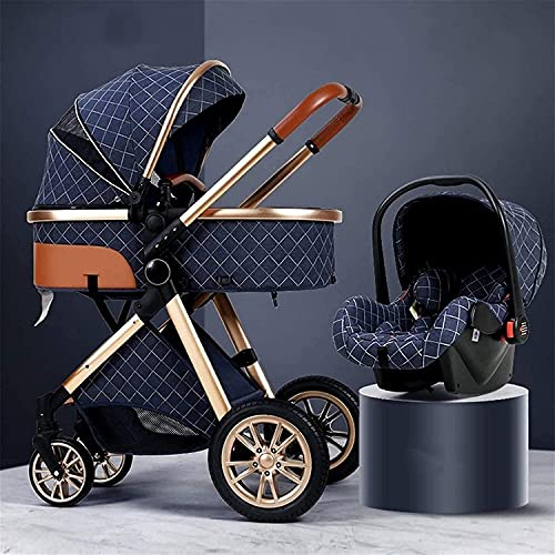 Kinderwagen Leichter Kinderwagen für Neugeborene, faltbarer Kinderwagen, Kinderwagen mit Aluminiumrahmen, extra großer Aufbewahrungskorb, Mamatasche, Regenschutz, leichter Kinderwagen für Kl