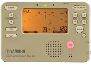 Yamaha TDM-710GL Tuner Metronome Gold Tuner Metronome Can be Used Simultaneously with Tuner and Metronome for Daily Practice, Sound Back Function