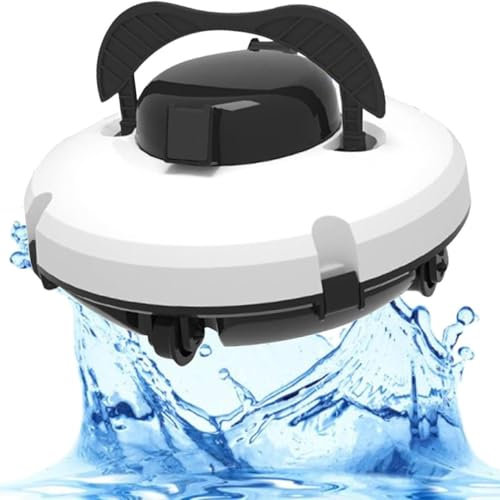 CYMYYDS Cordless Automatic Pool Cleaner, Robotic Pool Rechargeable Cleaner for Above Ground & In-Ground Swimming Flat Pools, Automatic Self-Parking & Obstacle