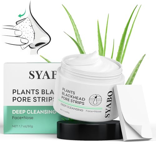 Blackhead Remover, Nose Pore Strips for Blackheads, Deep Cleansing Black Head Removal Peel Off Mask for Face with 100pcs Strips, Aloe Puntos Negros Remover, 50g