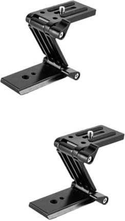 CAXUSD 2stücke Z-förmiger Schnellwechsel-stativkopf Mit Einstellbarem Tilt-mechanismus Geeignet Für DSLR-kameras Stabilisatoren Monopods Und Slider Leicht Tragbar Und CNC Schwarz