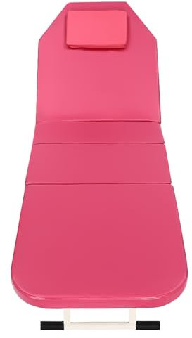 Massagetisch 3Zonen Klappbar Kosmetikliege Tragbar Massage Table Beauty Spa Couch Bed Kosmetikbett Liegen Bett Massageliege Behandlungsliege Ergonomischer HöHenverstellbar Mit KopfstüTze (Rosa)