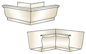 HydroShield Inside/Outside Box Mitre (Low Gloss White, 6 Inch - Inside)