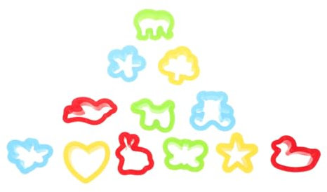 Milisten Moldes De Arcilla Plástica Para Niños Kit De 12 Piezas Tamaño Mediano Formas De Animales Molde De Caucho Coloreado Para Manualidades Educativas y Fiestas Infantiles