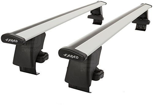 Barre portatutto FARAD AERODYNAMIC GREY compatibili con POLESTAR 2 dal 2020 in poi, portapacchi in alluminio colore grigio per auto senza railing sul tetto