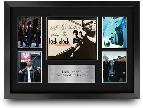 HWC Trading Lock, Stock & Two Smoking Barrels Gifts Printed Signed Autograph Presentation Display Montage for Movie Memorabilia Fans - A3 Framed