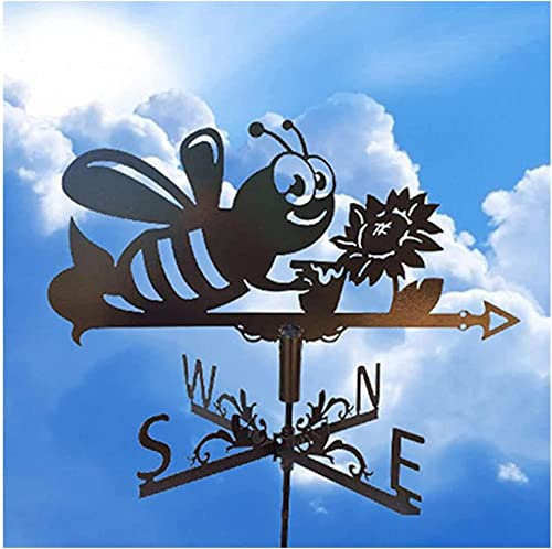 Banderuola segnavento su Asta, banderuola segnavento per la casa, Decorazioni Creative, uniche e Originali - Banderuola segnavento a Forma di Ape, banderuola segnavento da Giardino