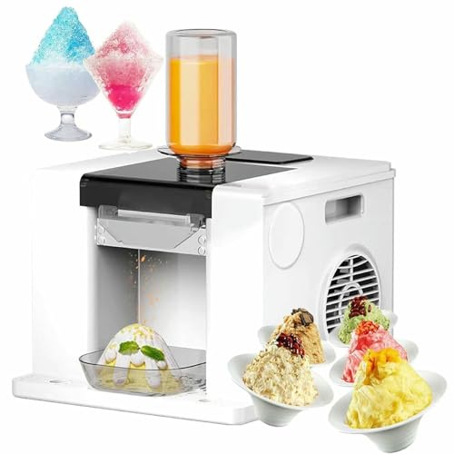 VYUJHNBG Macchina di Ghiaccio Rasata Completamente Automatica con Pulizia A Un Pulsante, Schiacciatura Ad Alta Efficienza per Uso Quotidiano, Produce Fino A 60 kg