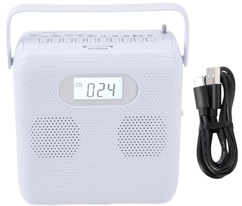 Lettore CD portatile USB, lettore CD Bluetooth da 0,8 W compatto con altoparlanti Funzioni CD FM MP3 per auto di casa all'aperto un'esperienza musicale personalizzata