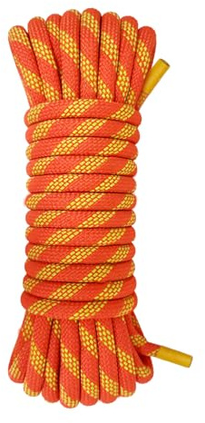 HUYEZybflt 8mm Statisches Kletterseil 50m Outdoor Rock Climbing Seil für Arborist Rigging Flucht Seil Feuerschutz Fallschirmseil Camping Wandern UIAA Zertifizierung von Fluoreszierend Orange