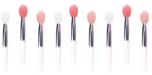 Zerodeko Silikon Lippenpinsel zum Auftragen von Gloss Lippenstiftapplikator 9 Stück tragbare Kosmetikpinsel