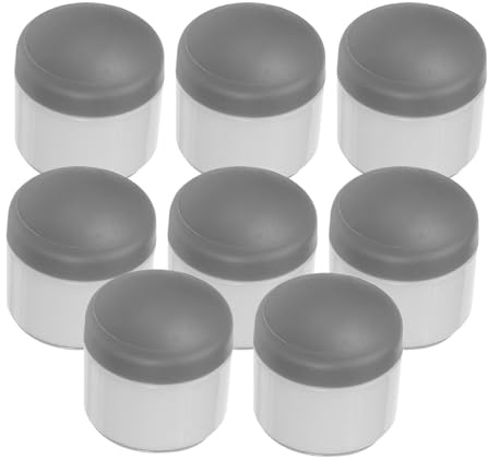 Kisangel Lot de 8 Butoirs Autocollants Universels pour Siège de Toilette Gris, Coussinets Amortisseurs Imperméables, Rehausseurs Silencieux pour Bidet, Accessoires Pratiques pour