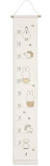 Jollein Messlatte Kinder – Miffy Family Farm – Stoff Messleiste Kinderzimmer – Mit Miffy Bauernhof Motiven – Zum Aufhängen – Kinderzimmer Deko – Wachstum Festhalten & Erinnerungen Schaffen