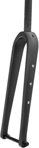 CUCKQUIC Fourche Rigide en Carbone pour vélo de Route/Gravel, axe traversant 700C 12x100 mm, Freins à Disque, Tube Avant Droit/Conique 1-1/8 avec Porte-bidon A,Straight