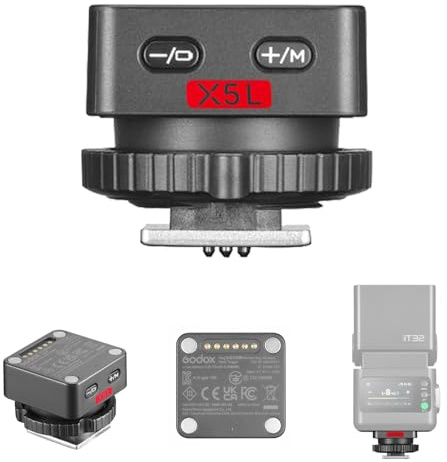Godox X5L X5 L TTL Wireless Hot Shoe Trigger for Leica for Godox iT32 Flash | 2.4G TTL/HSS Remote Control, Flexible Magnetic Connection