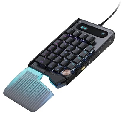 Turtle Beach Command Series KP7 Pavé numérique Gaming. Design programmable Compact avec Barre pour Le Pouce Extensible, molette programmable, Boutons à Effet Hall à déclenchement Rapide