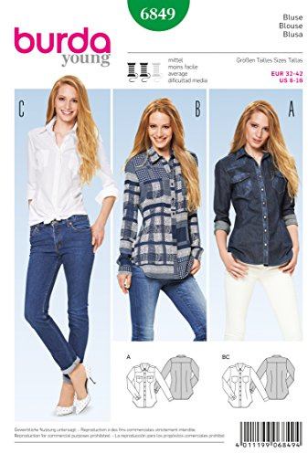 Burda mönster blus 6849