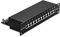 deleyCON CAT6 Patch Panel El Panel de Corrección 12 Puertos Escritorio 10 Pulgadas el Montaje en Rack Ensamblaje del Servidor 12x RJ45 Blindado TIA568A TIA568B - Negro
