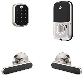 Yale Security B-YRD256-ZW-KCB-619 Yale Assure Lock SL with Z-Wave with Kincaid BK Lever - Works with Ring Alarm, Smartthings, and Wink Smart Touchscreen Deadbolt with Matching, Satin Nickel
