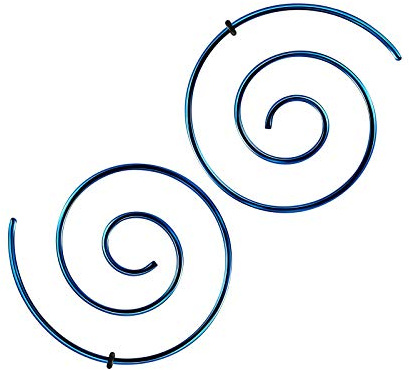 KJM FASHION 2 Stk Taper Spiral Expander mit Schwarzer O-Ring Schmuck