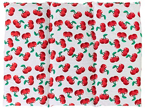 Coussin aux pépins de raisin - Taille 40x30-3 compartiments - Cherry-white - Coussin thermique - Coussin aux graines - Compresse froide -
