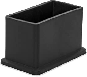 Flyshop Stuhlbeinkappen, Rechteckig, Schwarz, 15x30mm, 12er Pack | Rutschfest, Schutzkappen, PVC