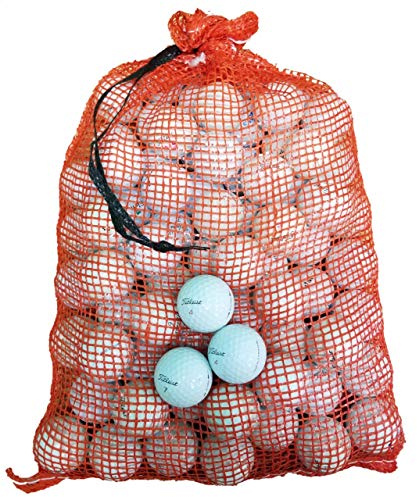 Titleist Pro V1/Pro V1X Palline da golf riciclate B/C Grade in sacchetto a rete cipolla (72 pezzi), bianco