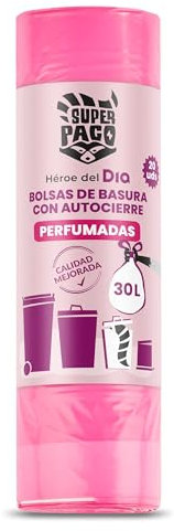 DIA SUPER PACO bolsa de basura con autocierre perfumada 30 lt rollo 20 uds