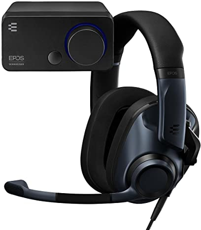 EPOS H6Pro Closed Back + GSX 300 Audio Gaming Bundle for Windows and PC, lift-to-mute mic, Lightweight gaming headset with Audio DAC for improved sound, 7:1 surround, Bass Boost