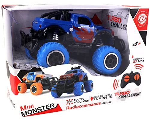 TURBO CHALLENGE - Monster - Mini - 090182 - Voiture Télécommandée - Modèle Aléatoire - 1/43 - Piles Non Incluses - Plastique - À Partir de 4 Ans